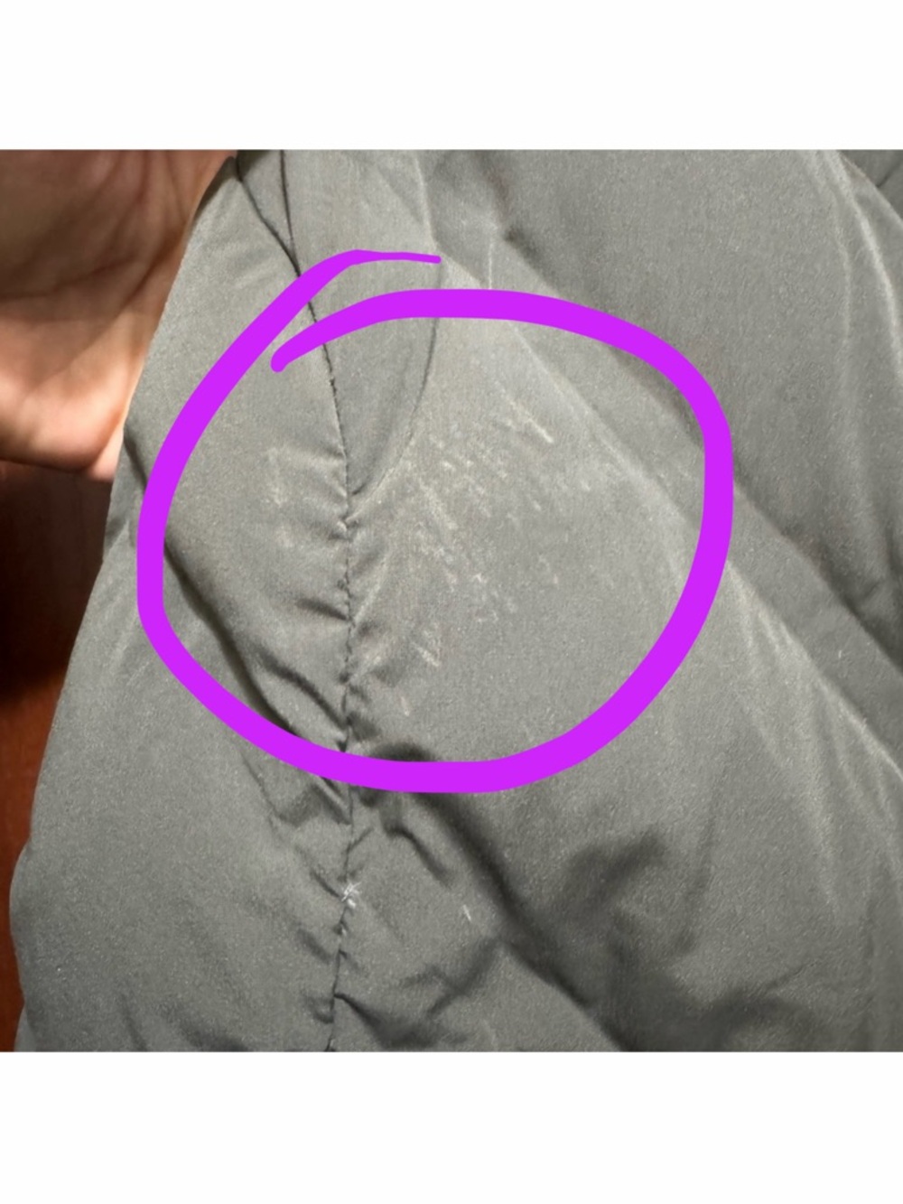 Athleta Inlet Quilted Vest in Olive - Small stain - Picture 8 of 8
